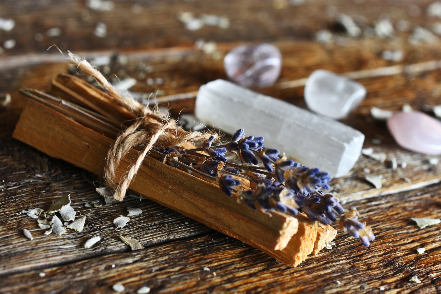 Palo Santo and Healing Crystals
